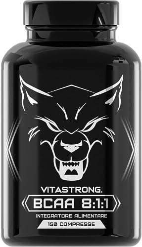 Aminoacidi Bcaa 811 Vitastrong | Integratore Alimentare Di Aminoacidi Ramificati (Bcaa) | Per Il Recupero Muscolare | Arricchito Con Vitamina B6 | 100