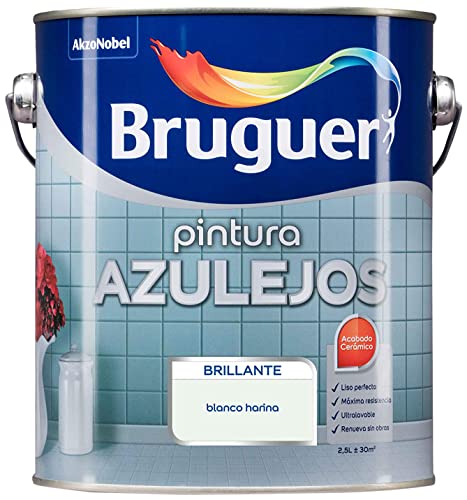 Bruguer Smalto Piastrelle Bianco Harina 2,5 L, Nero