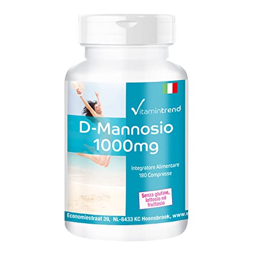 D-Mannosio 1000Mg - Vegan - 180 Compresse - Altamente Dosato - Made In Germany | Vitamintrend®