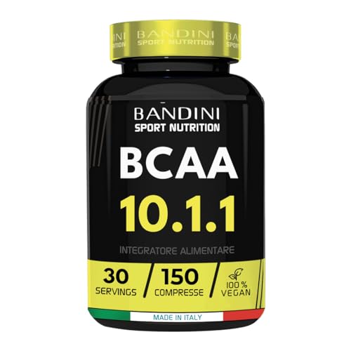 Bandini® Aminoacidi Ramificati Bcaa 10 1 1 | 150 Compresse Aminoacidi Ramificati Fermentati Con Vitamina B1 E B6 | 10.1.1 Con Leucina, Isoleucina, Val