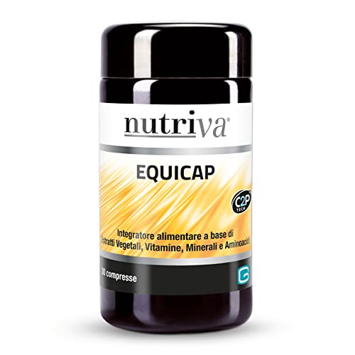 Nutriva Equicap, Integratore Alimentare Per Unghie E Capelli A Base Di Estratti Vegetali, Vitamine, Minerali E Aminoacidi. 30 Compresse. Per Vegetaria