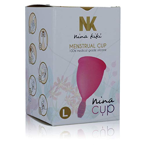 Nina Kikí Coppetta Mestruale, Taglia L, Rosa – 100 Gr
