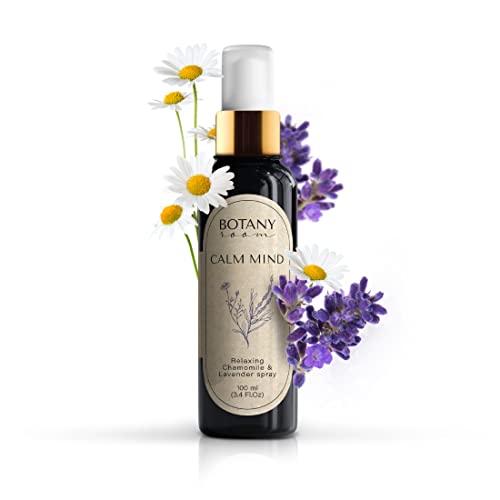 Botanyroom 'Calm Mind' – Spray Naturale Per Cuscino Per Dormire, Calmante Lavanda E Camomilla Spray Per Cuscino, Più Sonno Profondo E Rigenerazione, S