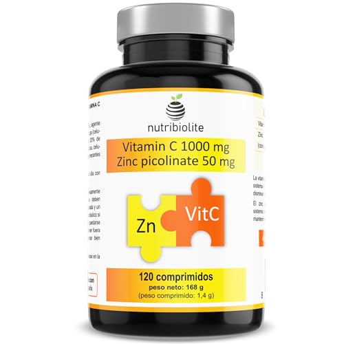 Zinco Picolinato 50 Mg + Vitamina C 1000 Mg - Rafforza Il Sistema Immunitario E Riduce L'Affaticamento - Zinco Ad Alto Assorbimento - Adatto Ai Vegani