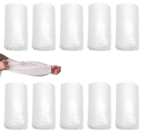 Giantgo - Manicotti Usa E Getta Usa E Getta, In Polietilene, Trasparenti, Per Saloni Di Bellezza, Catering, Alimenti, Uso Quotidiano