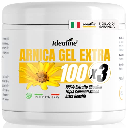 Arnica Per Cavalli Uso Umano Gel Extra Forte, L'Unico Col 100% Di Estratto Glicolico 300% Più Concentrato Per Massaggi Localizzati Ad Articolazioni E