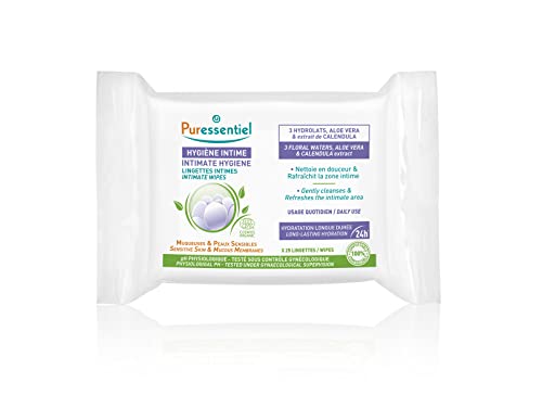 Puressentiel Igiene Intima, Salviette Intime, Detergenti E Rinfrescanti, Mucose E Pelle Sensibili, Idratazione Di Lunga Durata Per 24 Ore, Uso Quotidi