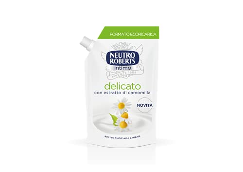 Neutro Roberts Ecoricarica Detergente Intimo Delicato, Ricarica Detergente Per L'Igiene Intima Con Camomilla, 100% Naturale, Adatto A Pelli Sensibili,