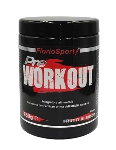 Floriosport® - Pre Workout 430 G. (30 Dosi) Integratore Alimentare Per Sportivi A Base Di Creatina, Arginina, Beta Alanina, Citrullina, Taurina.