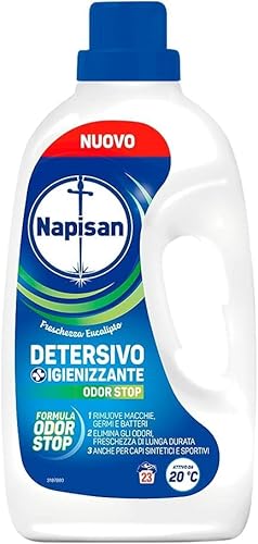 Napisan Detersivo Lavatrice Liquido Igienizzante Odorstop, 1 Confezione Da 1.15 L Da 23 Lavaggi Di Detersivo Lavatrice Liquido