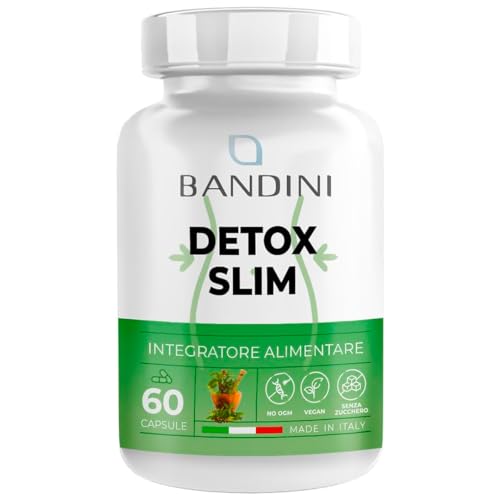 Bandini® Detox Slim 60 Capsule Vegan | Drenante, Antiossidante, Depurativo, Detossificante Per Fegato E Intestino | Complesso Di Estratti Vegetali: Br