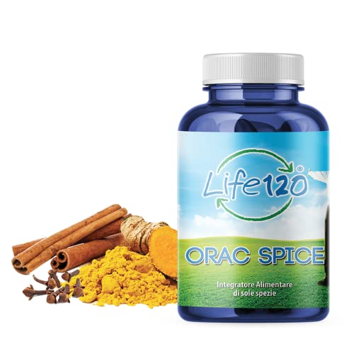 Life 120 - Orac Spice - Integratore Combinato Di Spezie – Curcuma, Pepe, Cannella, Chiodi Di Garofano, Azione Antiossidante, Zenzero, Origano, Regolar