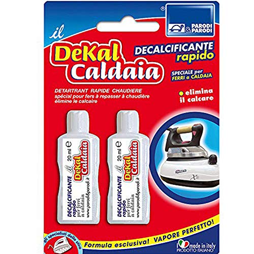 Parodi & Parodi- Dekal Decalcifiante Ferro Da Stiro A Caldaia, 2 Confezioni Per Decalcificare I Ferri Da Stiro, Elimina Il Calcare Rapidamente Riprist