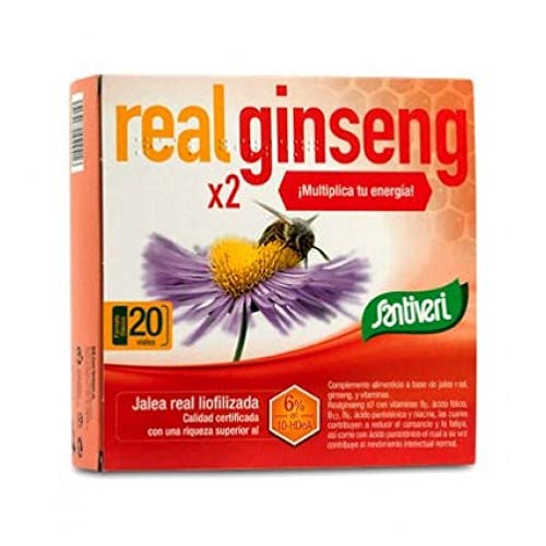 Santiveri - Santiveri Real Ginseng Rosso X2, 20 Unità