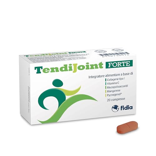 Fidia Farmaceutici Tendijoint Forte - 20 Compresse, Integratore Alimentare Per Il Benessere Dei Tendini, Senza Glutine E Lattosio
