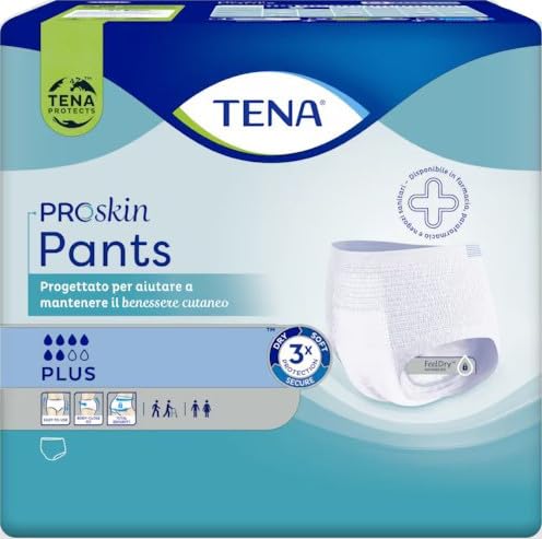 Tena Pants Plus Mutandine Assorbenti Tripla Protezione Taglia S, 14 Pezzi