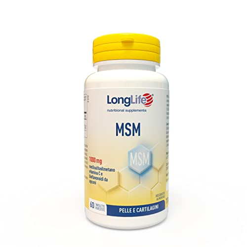 Longlife® Msm | Msm Con Vitamina C E Bioflavonoidi | 2000Mg Optimsm™ Per Dose Giornaliera | Alto Dosaggio | Vegano E Senza Glutine