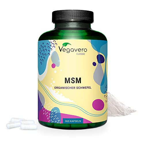 Msm Integratore | 365 Capsule | 2000 Mg Metilsulfonilmetano Per Dose | Zolfo Organico Msm Puro Al 99,9% | Salute Delle Articolazioni, Unghie E Capelli