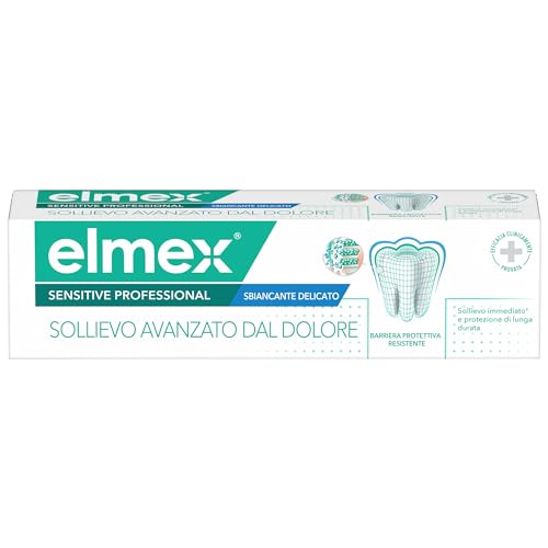 Elmex Dentifricio Sensitive Professional Sbiancante Delicato 75 Ml| Dentifricio Per Denti Sensibili | Barriera Protettiva Di Lunga Durata | Azione Più