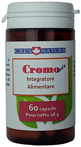 Cromo-Mix 60 Capsule. Integratore Ad Alto Dosaggio Di Cromo (400Mcg=400% Vnr) E Vit. Pp (16Mg=100% Vnr). Per Glicemia E Metabolismo Dei Macronutrienti