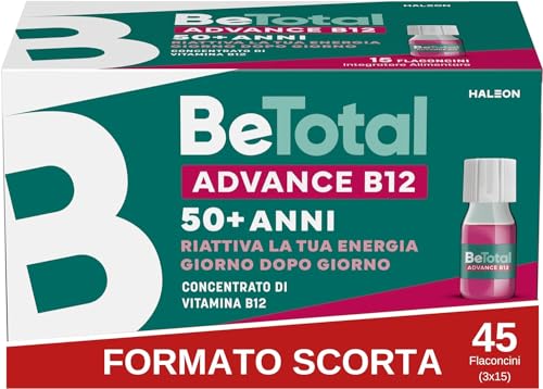 Betotal Advance B12 Integratore Alimentare Con Vitamina B12, Niacina E Zinco, Supporto Per L'Energia Fisica E Mentale, Adulti Dopo I 50 Anni, 3 X 15 F