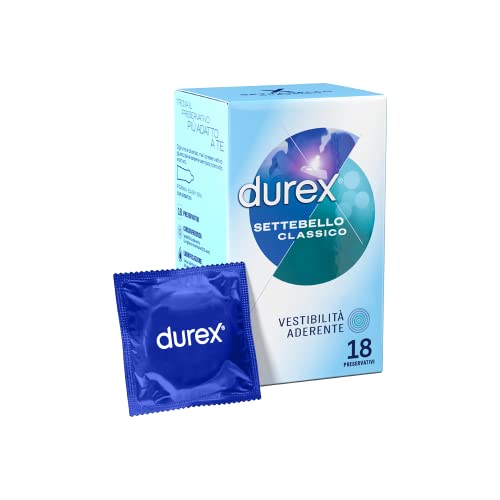 Durex Settebello Classico Preservativi, 18 Profilattici