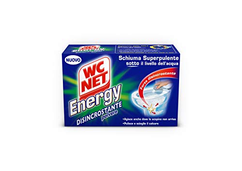 Wc Net - Energy Disincrostante, Detergente Anticalcare In Polvere Per Wc, Schiuma Autopulente, 4 Buste X 1 Confezione
