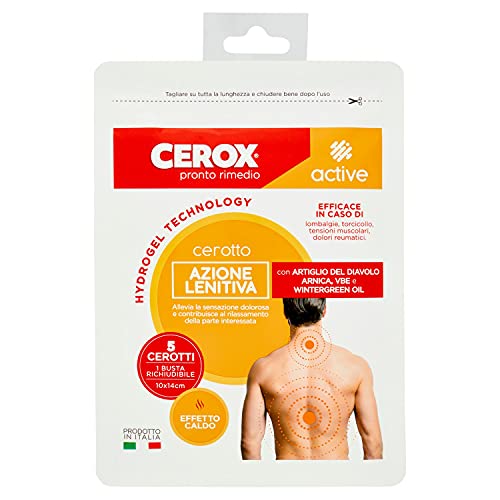 Cerox Active Cerotto Azione Lenitiva - 1 Confezione Da 69 G, 5 Unità