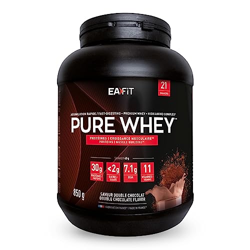 Pure Whey Eafit, Proteine Del Siero Di Latte, Gusto Doppio Cioccolato, Proteine Wp Tri-Fonte, Con Aminoacidi Ed Enzimi Digestivi, Sviluppo Muscolare,A