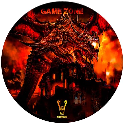 Woxter Stinger Floorpad Red - Boden Gaming Bodenmatte, Bodenmatte Bodenbelag - Wasserbeständig, Waschbar, 100% Mikrofaser, Durchmesser 120 Cm, Farbe R