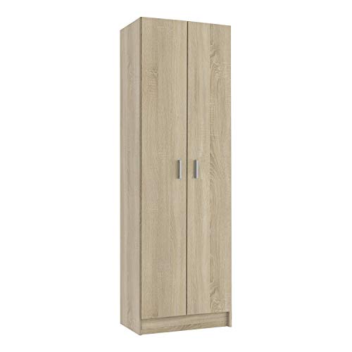 Fores Diseño S.L. Kawai S01 Armadio Multiuso, 58,5X37X180 H Cm, Rovere Spazzolato, Melamina, Melammina