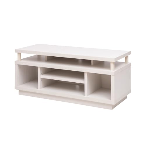 Iris Ohyama, Porta Tv/Mobile Tv/Tv Porta Tv In Legno/Porta Tv Con 5 Ripiani Aperti/Tv Fino A 43, Legno Massello, Fori Passacavi, Ufficio, Soggiorno -