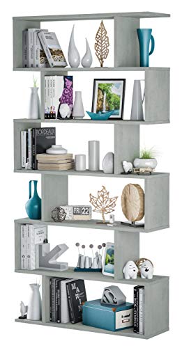 Salone Negozio Online Kit Libreria Athena Design Cm 80X25X192H Cemento