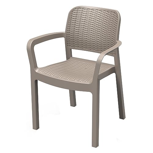 Keter Sedia Da Esterno Bella Chair, Colore Cappucccino