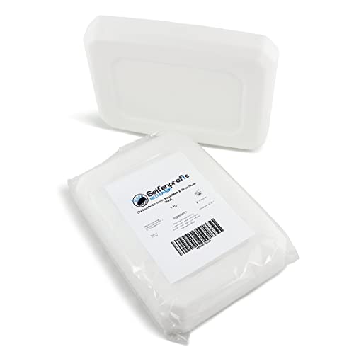 Seifenprofis Sapone Base Alla Glicerina (Privo Di Sls), Trasparente/Bianco (1Kg Bianco)