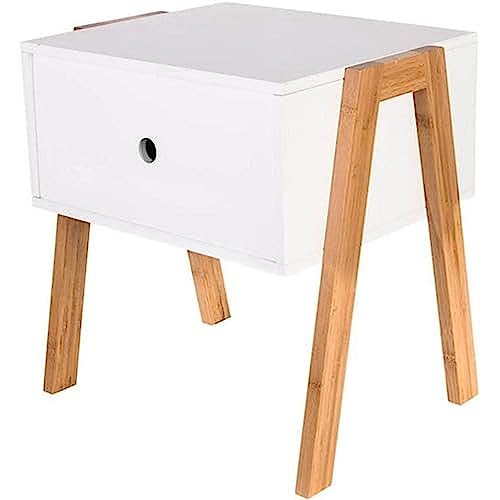 Home Deco Factory Tavolo, Mdf, Bianca, 44 X 35 X 45,30 Cm