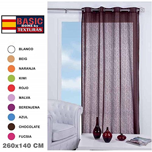Texturas Home Export Trading Eden Yeux-Tenda, 140 X 265 Cm 260X140X0.5 Cm Arancione