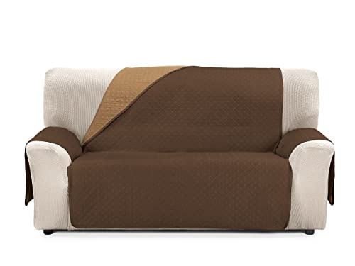 Cardenal Textil - Rubí, Copridivano In Tessuto Bicolore, Reversibile, Marrone/Beige, 2 Posti
