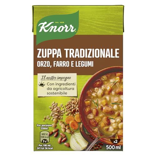 Knorr Zuppa Tradizionale, Piatti Pronti Knorr Con Ingredienti Naturali, Senza Coloranti E Senza Conservanti Aggiunti, Fonte Di Fibre, Vegetariano, Con
