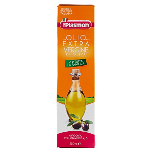 Plasmon Olio Extra Vergine Di Oliva 250Ml Per Tutta La Famiglia, Con Olive 100% Italiane