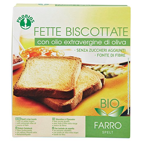 Probios Fette Biscottate Bio 100% Farro - Con Olio Extravergine Di Oliva - 270 G