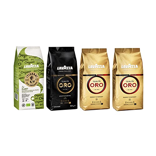 Lavazza, Mix Pack Grani, 4 Confezioni Da 500G, Qualità Oro, Qualità Oro D'Altura, Tierra For Planet
