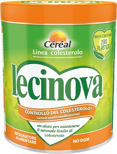 Lecinova Lecitina Di Soia, Senza Glutine, Senza Controindicazioni, Con Soia Non Ogm, Con Omega 6, Barattolo Da 250 Gr