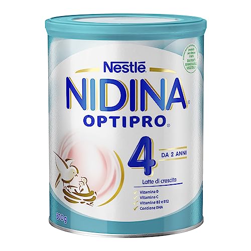 Nestlé Nidina Optipro 4 Latte Di Crescita Polvere Da 24 Mesi, Latta 800 G