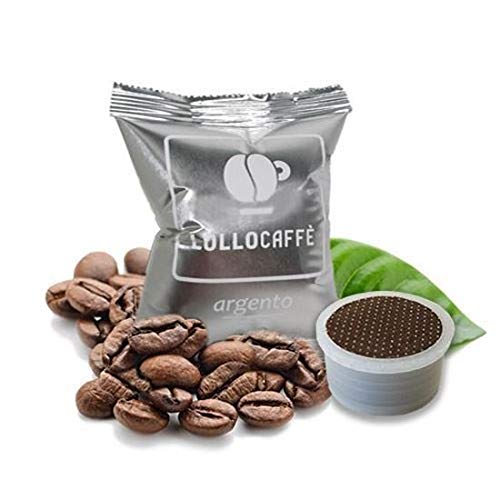 600 Capsule Lollo Caffe' Compatibili Espresso Point Miscela Argento Espresso