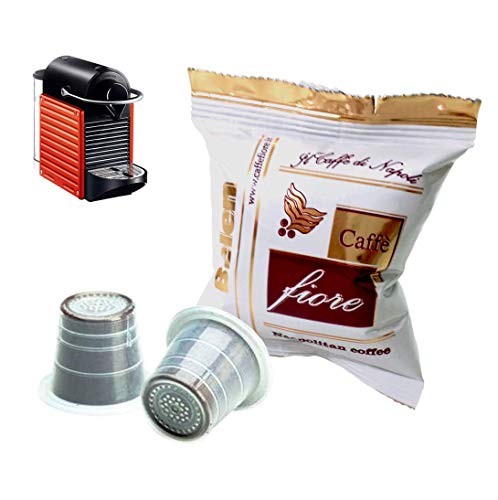 100 Capsule Caffè Fiore Miscela Belen Alta Qualità Con Maggiore Percentuale Di Arabica Compatibili Per Nespresso