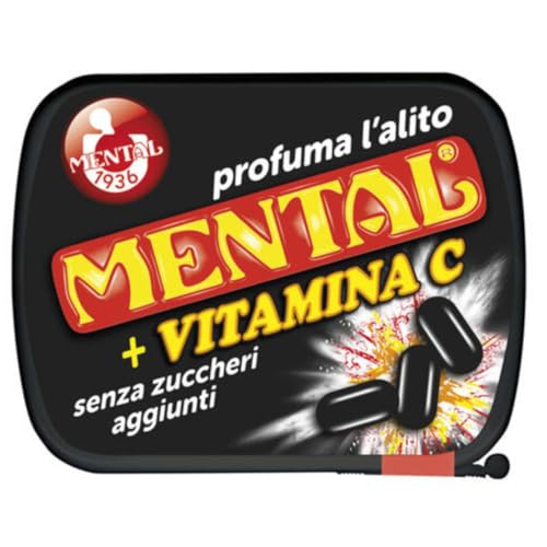Pastiglie Mental Mental + Vitamina C Caramelle Senza Zuccheri 24 Astucci 17 G