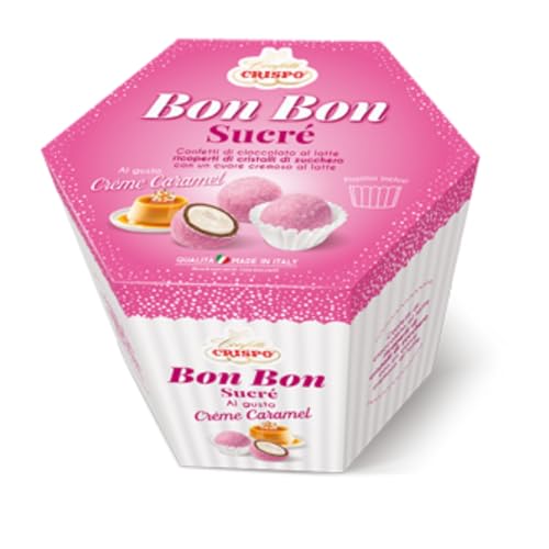 Confetti Crispo Bon Bon Sucré Rosa Caramello Confezione Da 500 G
