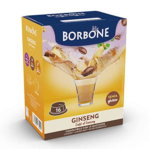 16 Capsule Caffè Borbone Ginseng Compatibili A Modo Mio ®