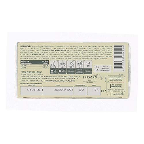 Angelica Tisana Zenzero E Limone 20 Filtri